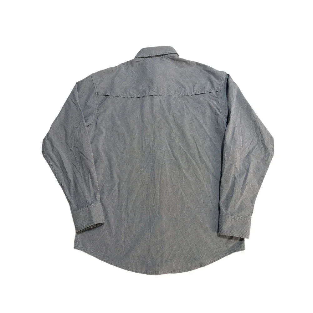 PONCHO Men Long Sleeve Performance Nylon  The Gray Ghost Button Up Stretch - Med - Picture 4 of 11